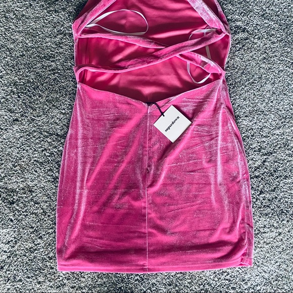NWT Superdown Arabella hot pink velvet strappy mini dress - Picture 9 of 16